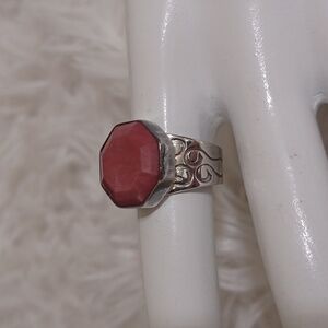Jay King Mine Finds Red Thulite Octagon Cut Ring NIB  **RARE**